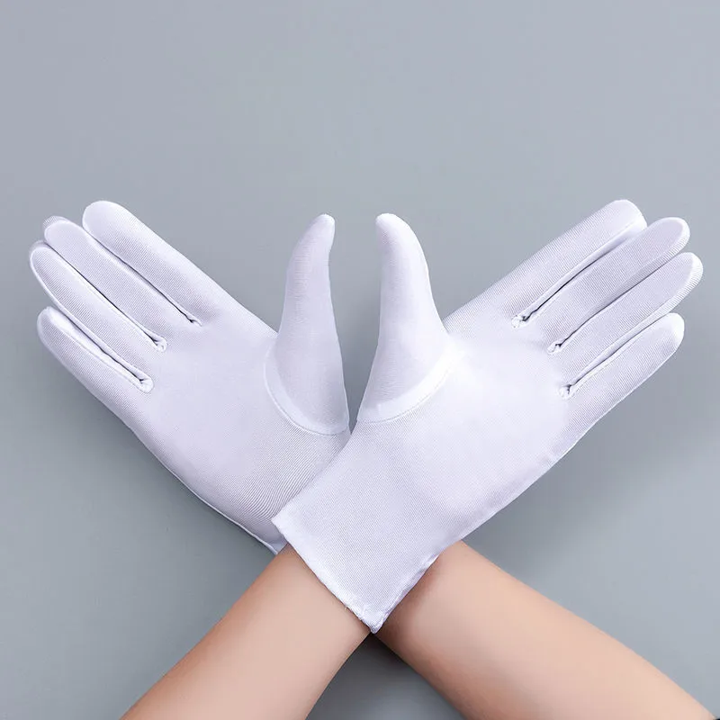Men Women Thin Lycra Spring and Autumn Spandex High Elasticity Jewelry Etiquette Sun Protection Dance Driving Performance Gloves