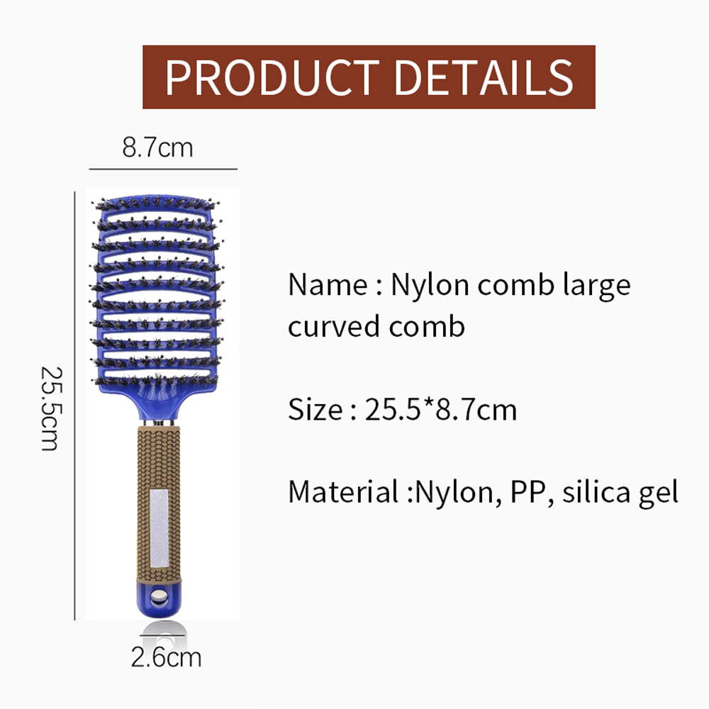 Spazzola per capelli originale pettine districante spazzola per capelli donna pettine per massaggio bagnato setola Nylon parrucchiere spazzola per capelli strumenti per lo Styling del salone