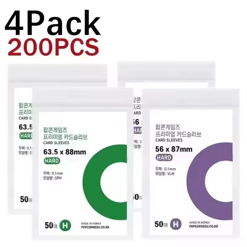 Korea Clear Kpop Photo Card Sleeve Anti-scratch Transparent Protector Bag For Popcorn Diy Game FootBall Korean idol Card Holder