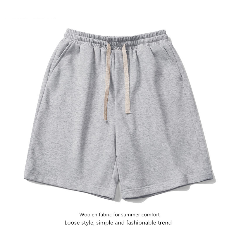 European shorts for men plus size for middle-aged and young loose and versatile five quarter pants breathable beach pants studen