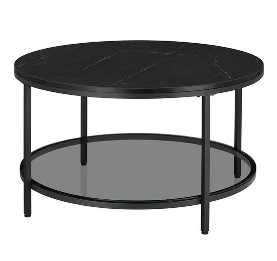 VASAGLE Couchtisch, Wohnzimmertisch, Sofatisch, für Wohnzimmer, mit Glasplatte
