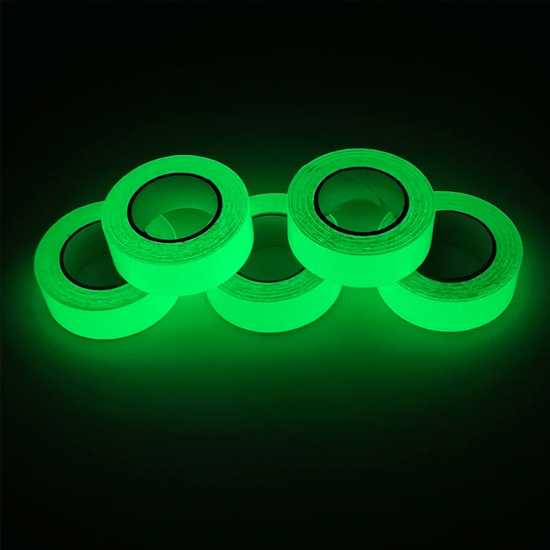 Nastro di avvertimento fluorescente verde - Nastro di sicurezza luminoso autoadesivo, nastro luminoso decorativo fai-da-te, nastro di sicurezza per scale