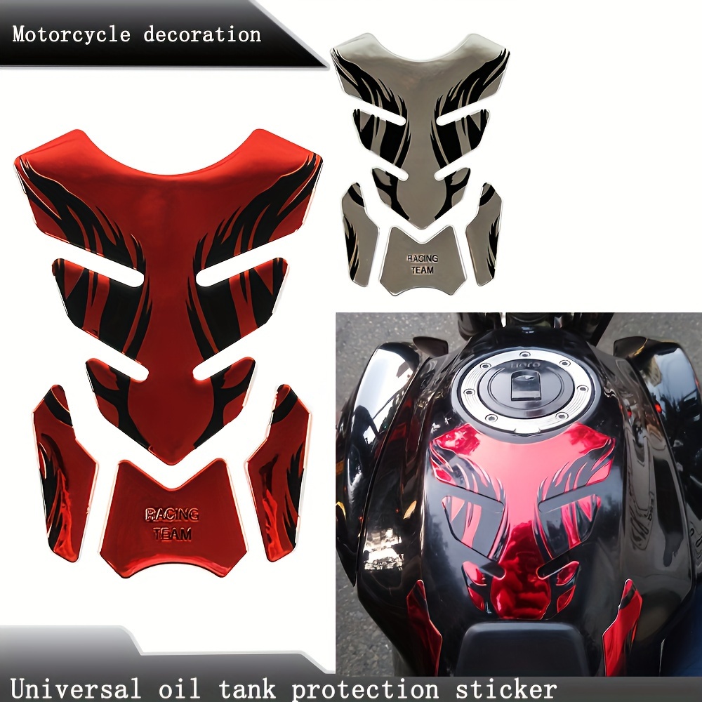3D Gas Tank Protector for Motorcycle Tank Pad Decal PVC Soft Rubber Tank Pad Protector Sticker Anti Slip Waterproof Sticker Moto