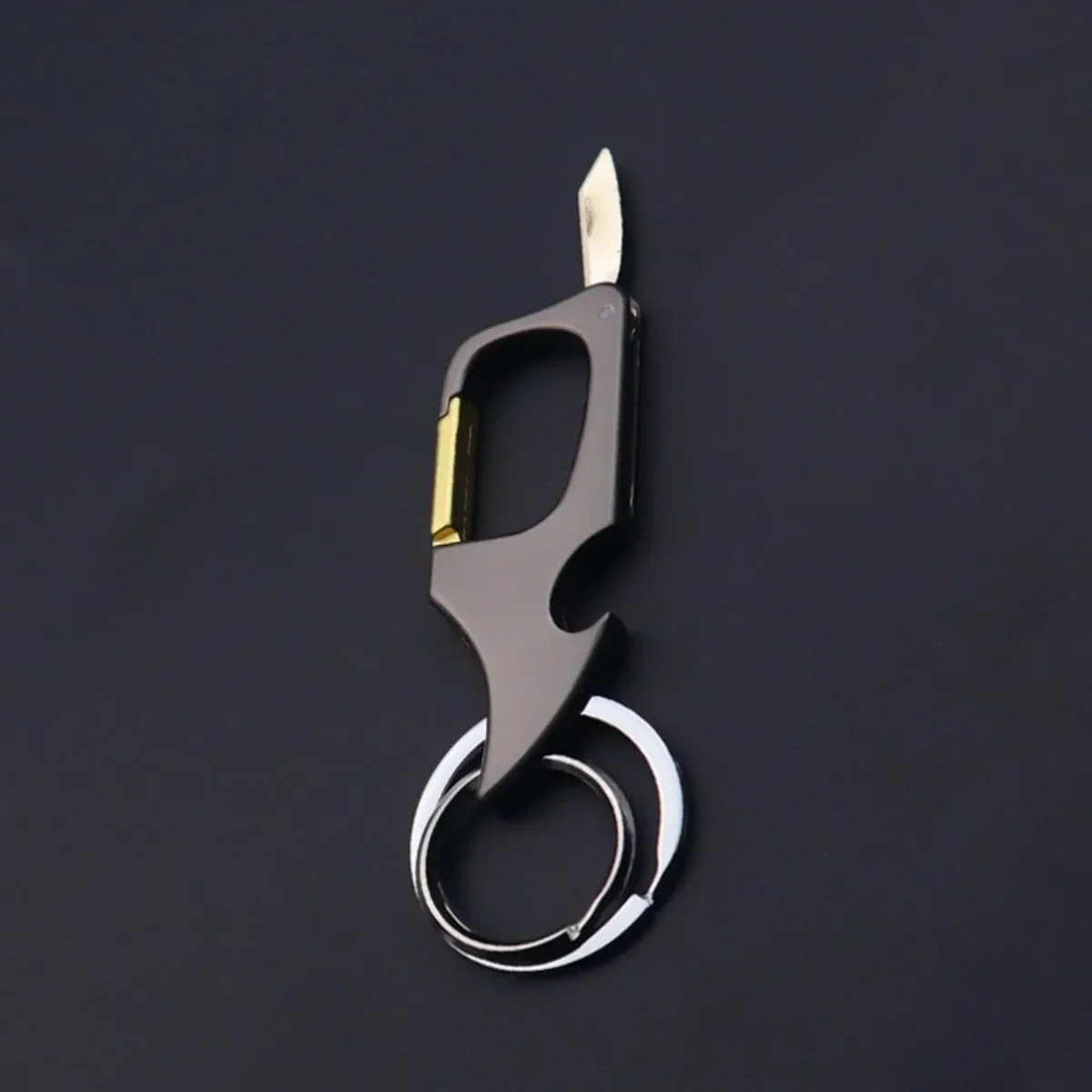 Men's Multifunctional Keychain Bottle Opener Anti-Lost Car Key Ring Creative Waist Hanging Design