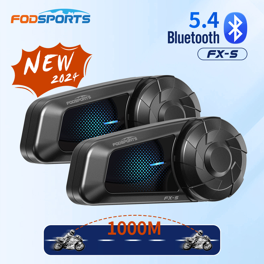 2 шт. Fodsports FX-S Мотоцикл Bluetooth гарнитура, мотоциклетный шлем гарнитура, 1000M, BT5.4