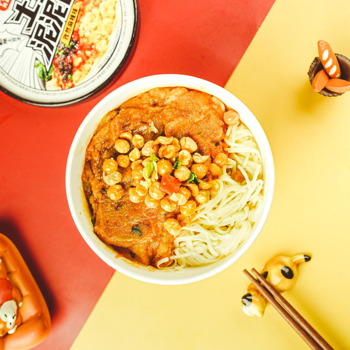 [8Packs]Mashed Potato Noodles, Cumin Spicy Flavor 3.7 oz, 105.00g*8Packs