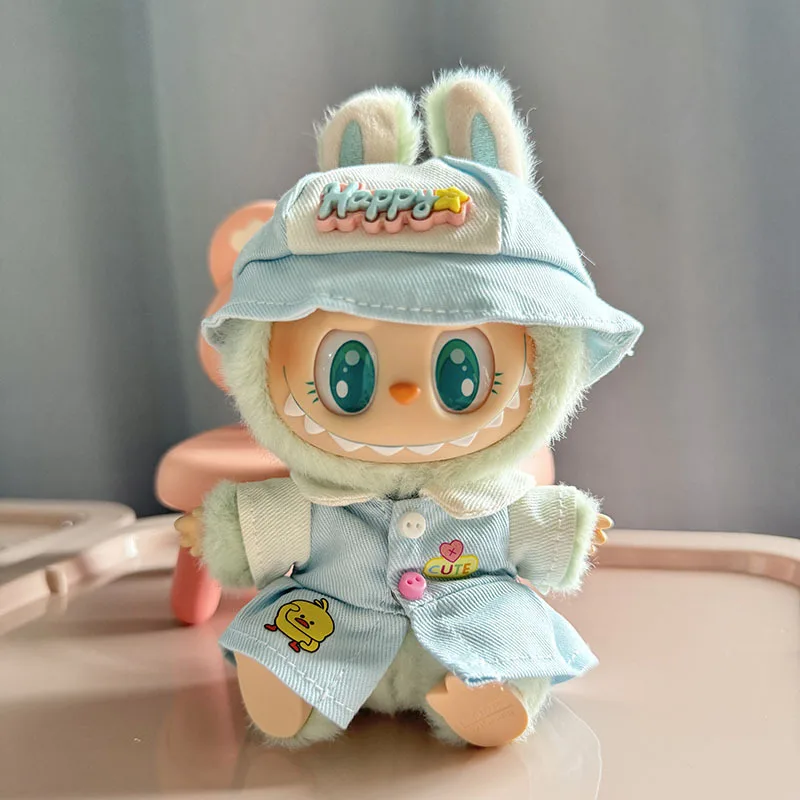 Mini Plüsch Puppe Kleidung Outfit Zubehör Für Korea Kpop Exo Labubu V1 V2 Idol Puppen Sitzen party kindergarten hut set Kleidung