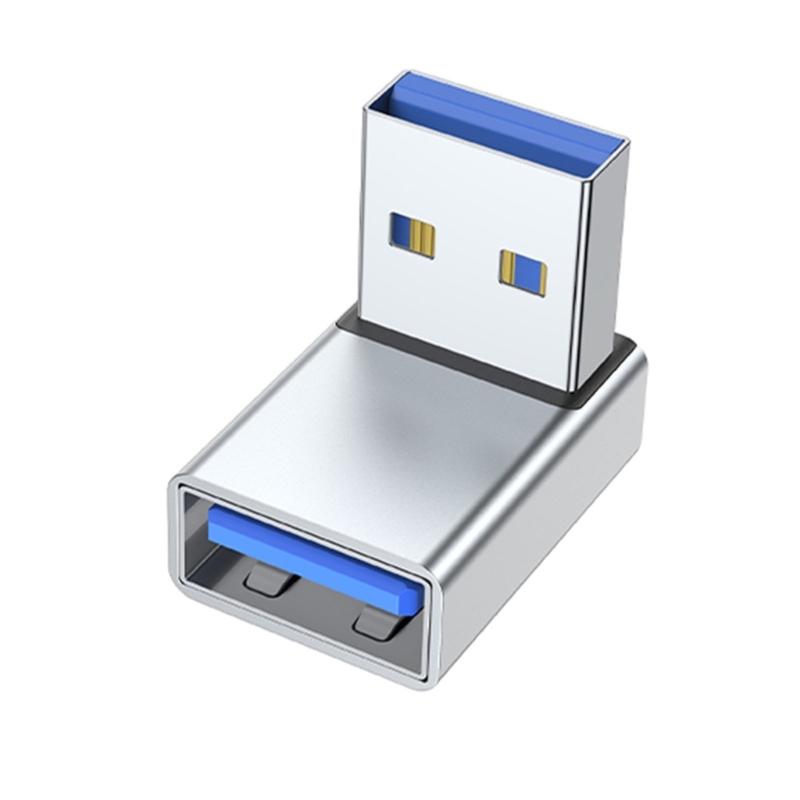 Adaptador de conector de extensión macho A hembra para ordenador portátil, convertidor de cargadores USB, 90 grados, izquierda, derecha, arriba y abajo, USB 3,0