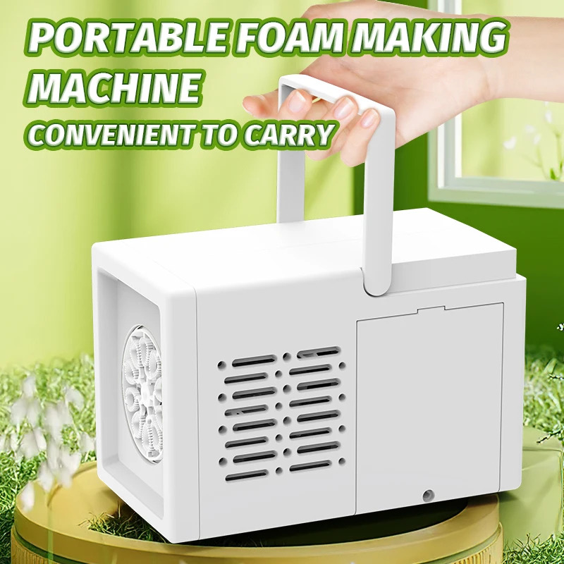 Máquina de burbujas eléctrica totalmente automática, máquina de soplado de burbujas para escenario, boda, cumpleaños, banquete, juguetes de burbujas