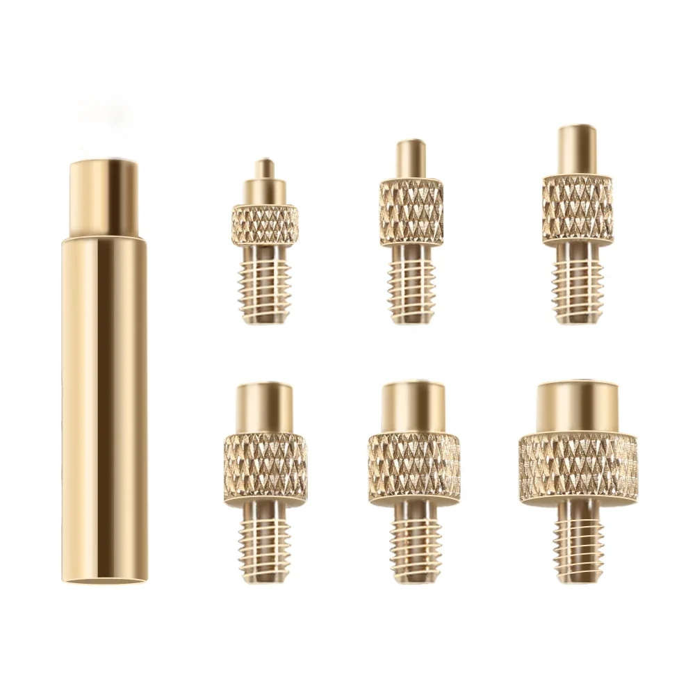 Porca de inserção térmica, ponta de ferro m2 m3 m4 m5 m6 m8, kit embutido de rosca de latão, ferramenta de inserção de calor para impressora 3d de plástico, ferro de solda