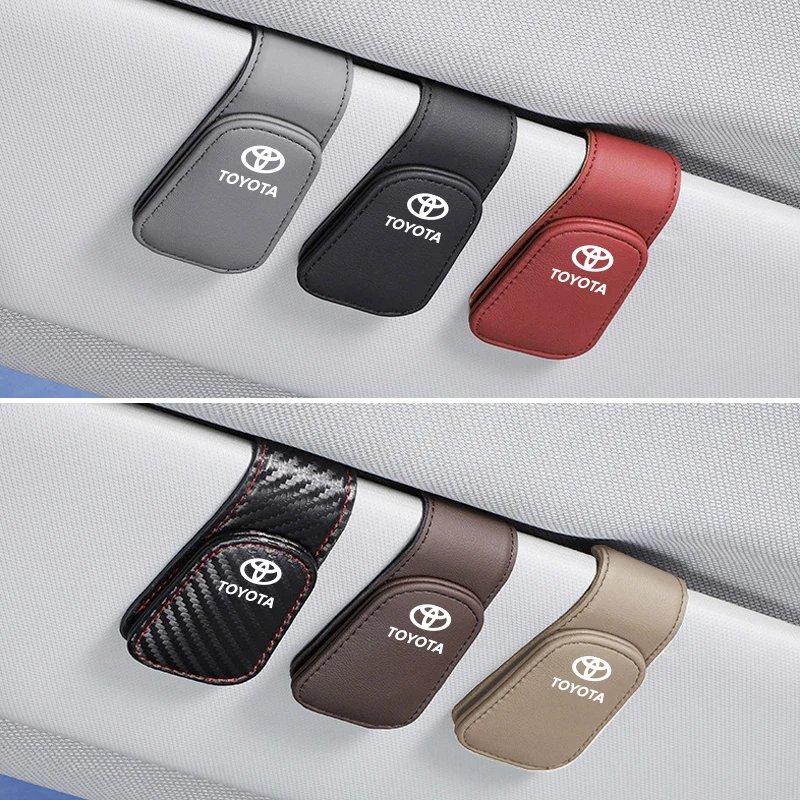 Caja de parasol para gafas de coche, accesorios de tarjeta con Clip para gafas de sol para Toyota GR Gazoo Racing Supra Corolla, piezas deportivas 86 Yaris