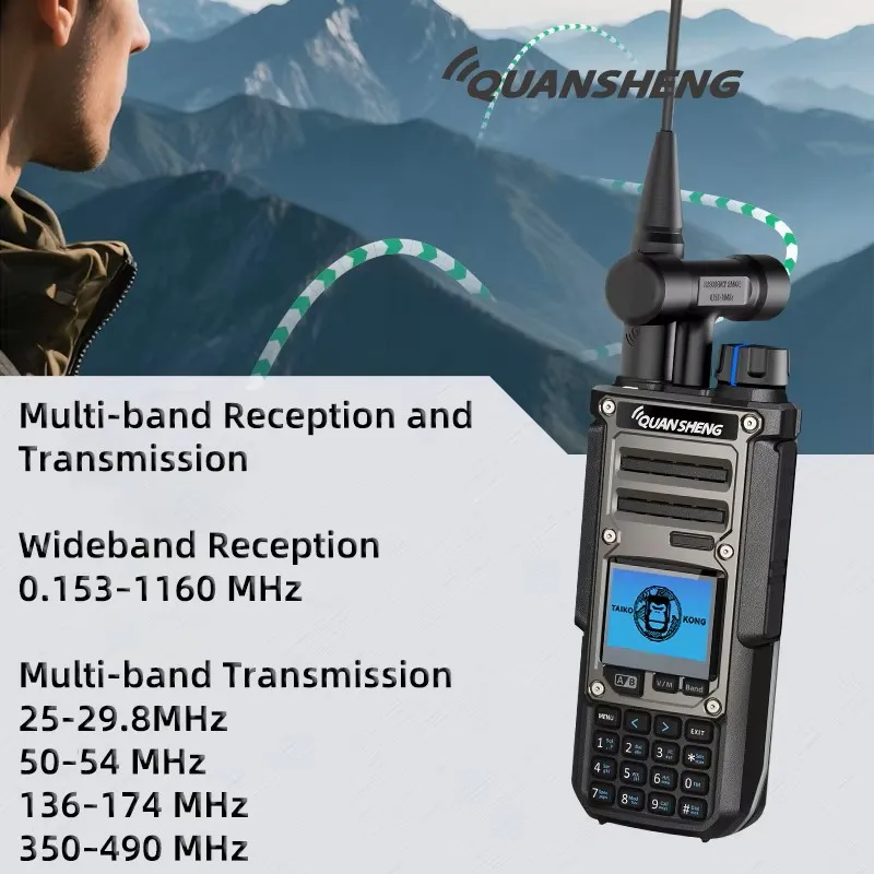 Quansheng TK11 8 Walkie Talkie Two Way Radio Portable Long Range 10W Transceiver Ham Amateur CB Shortwave Receiver AM FM NOAA