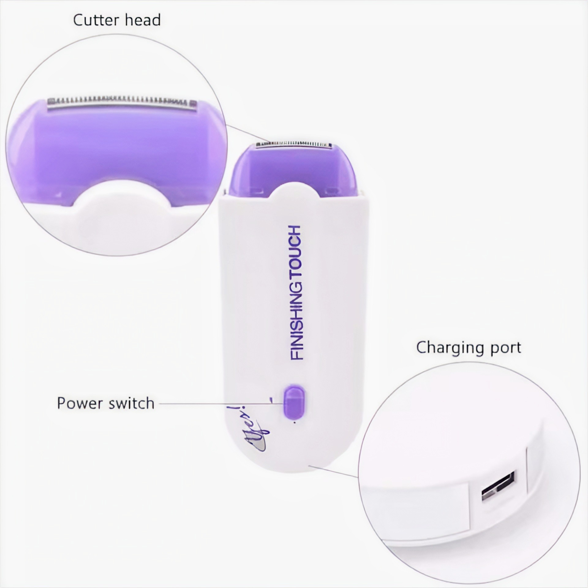 電気ボディヘアトリマー - 男性用陰部トリマー - 女性用ビキニトリマー - ウェット/ドライシェーバー グルーマー、交換可能なヘッド、USB