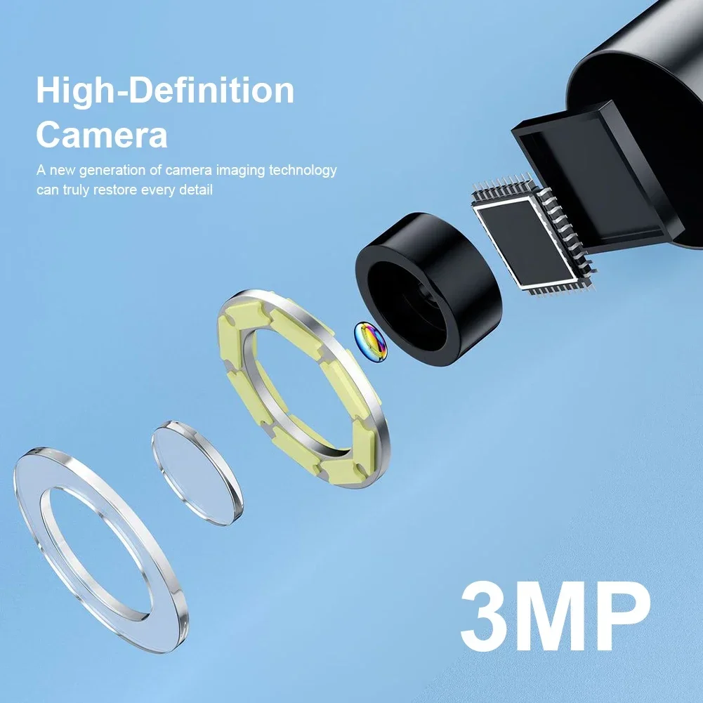 Endoscoop Camera Met Licht 1920P 8Mm Slanke Borescope Dimbare 8led Inspectie Camera Voor Iphone Android Waterdichte Slangencamera