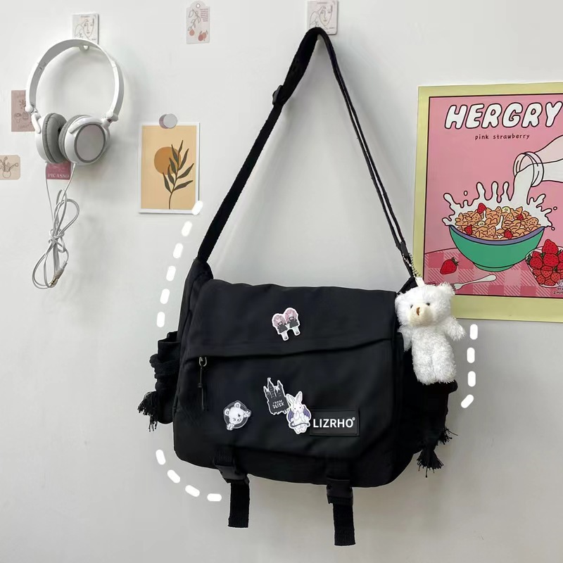 Bolsas de náilon bolsa de ombro grande capacidade crossbody sacos para adolescente saco do mensageiro estudante sacos de escola-mw