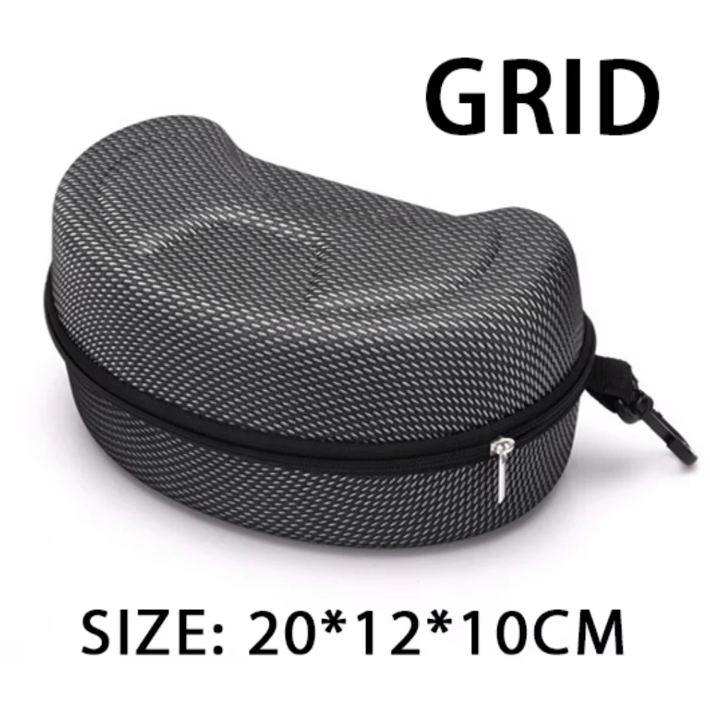 Tragbare Eva Ski Brille Schutz Fall Snowboard Skifahren Brillen Tragetasche Reißverschluss Harte Box Halter (Ohne Brille)