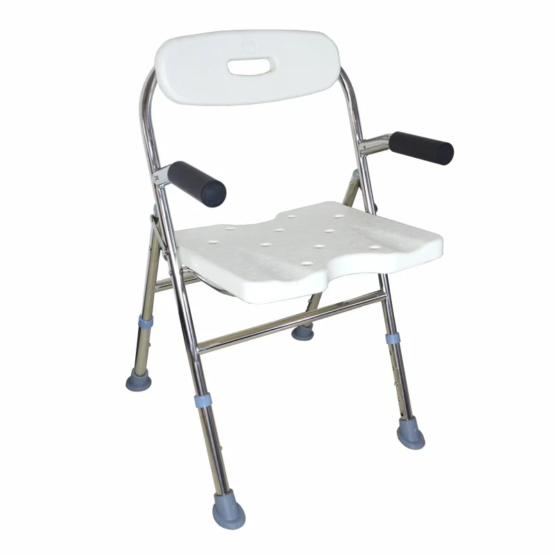 Taburete con respaldo para baño, muebles De baño, taburete plegable portátil, silla De plástico, silla De pie, cama baja De Metal