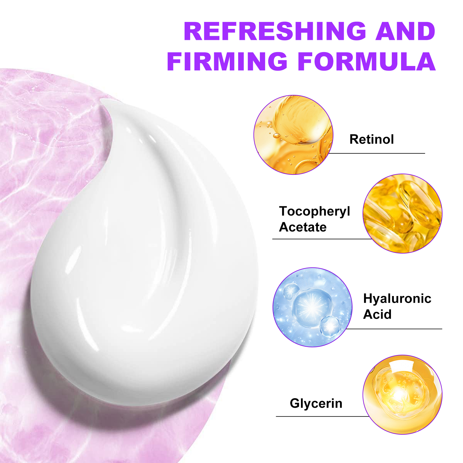 Retinol Tightening Cream for Face and Neck, Anti Sagging and Wrinkle Filling Day Night