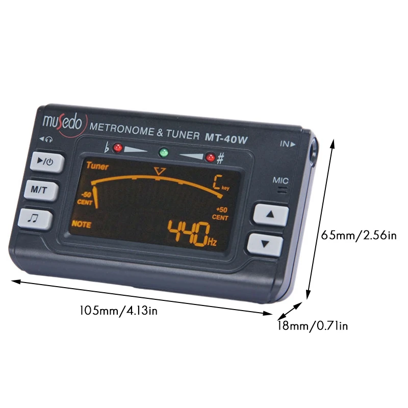 Musedo MT-40W метро-тюнер, генератор тонов, электронный цифровой ЖК-дисплей 3 в 1, ЖК-дисплей, тюнер для кларнета, саксофона/метрона, хит продаж