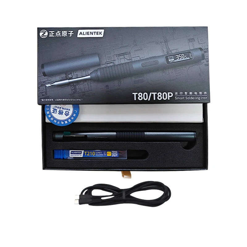 ALIENTEK T80 Saldatore Elettrico 100W Display Digitale Regolabile Sonno Automatico BGA Saldatore di Precisione Strumento di Riparazione