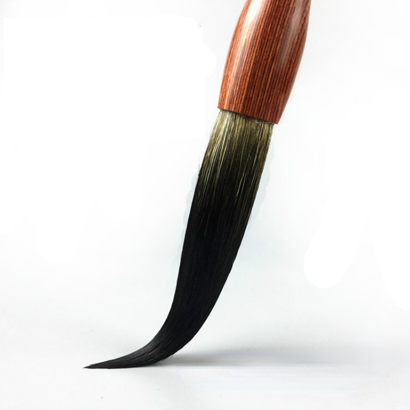 Caligrafía china, pincel grande en forma de tolva, caligrafía de pelo de oso, Caligrafia de pico largo, escritura de carrera Regular, pluma de pintura de tinta