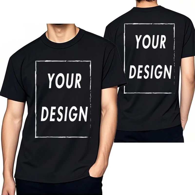Camiseta de algodón personalizada con nombre de texto Tsihrts para hombre, camiseta personalizada con añade tu propio mensaje, camiseta de moda para hombre, talla más grande 4XL 5XL