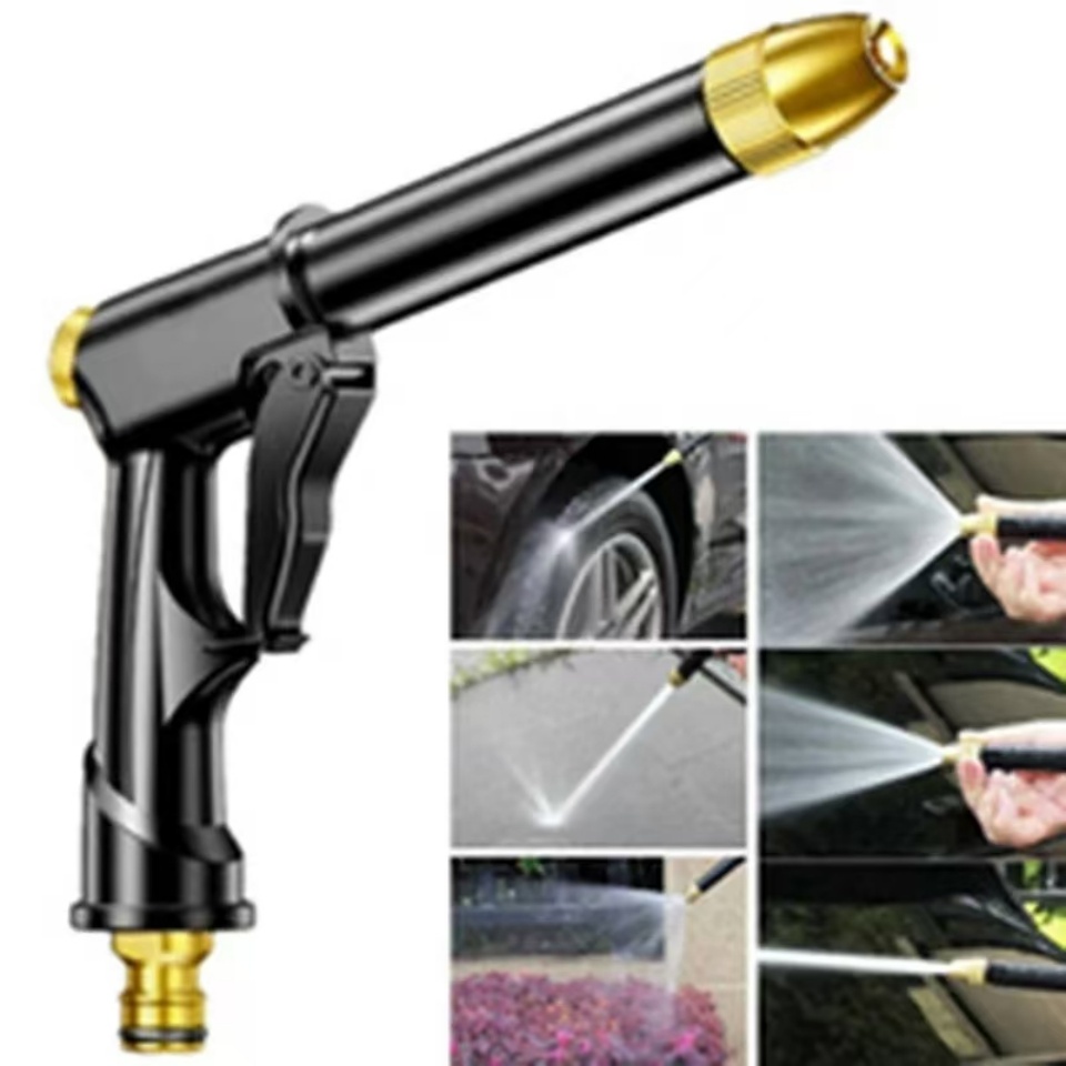 High-pressure car wash gun | Thickened long rod & newly upgraded copper-plated nozzle | For home and car use