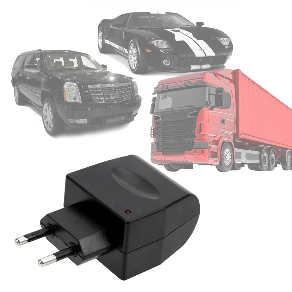 Conversor de acessórios automotivos ac 220v para dc 12v, plugue ue e eua, peças internas, adaptador de isqueiro de carro preto