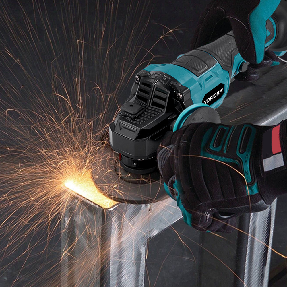 YOFIDRA 125 мм Бесщеточная угловая шлифовальная машина с 3 шестернями, шлифовальный станок, полировка, резка, деревообрабатывающий инструмент для Makita, аккумуляторный штифт 18 В