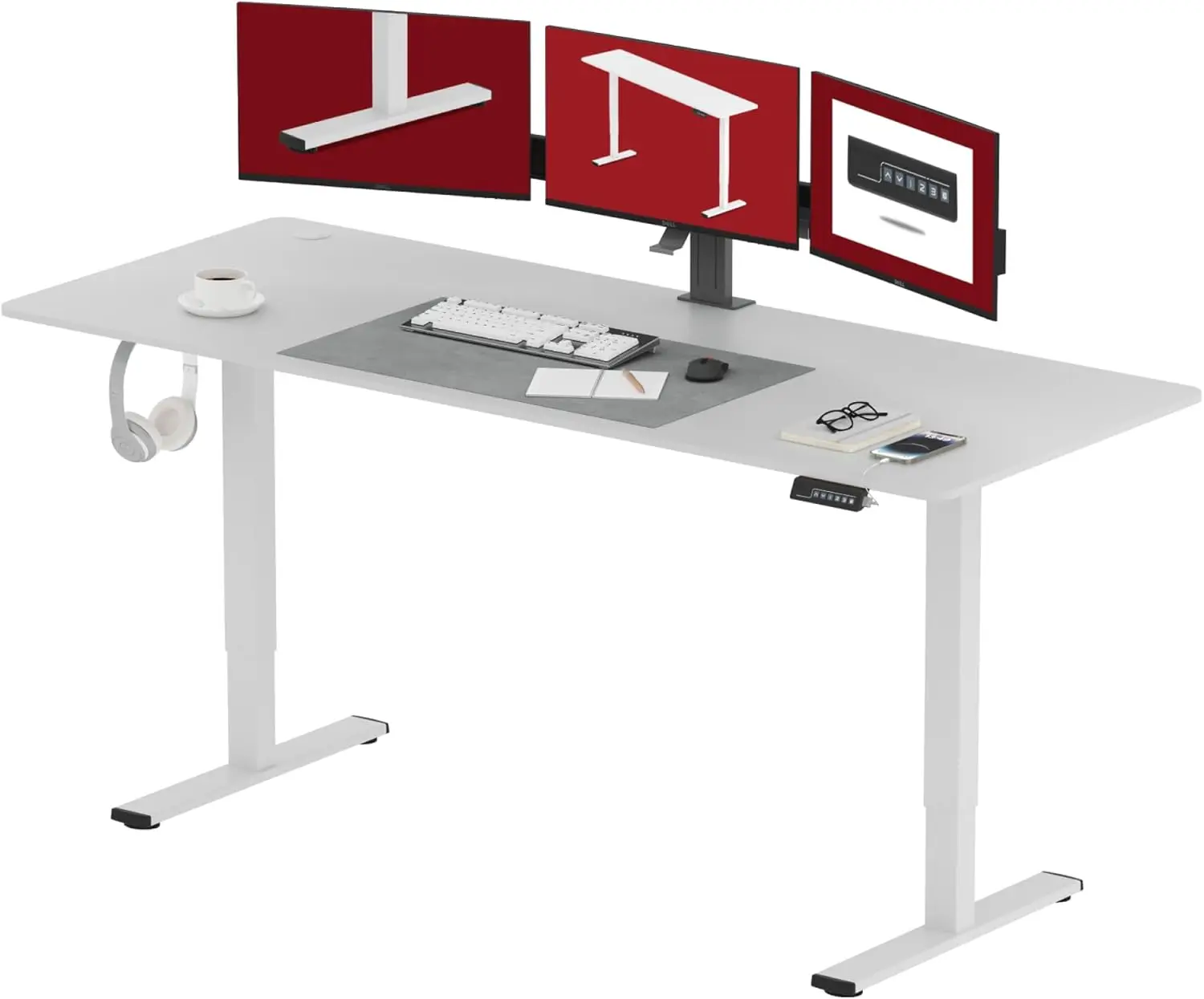 Electric Standing Desk 79x32 Inch Height Adjustable Stand Up Desk Home Office Computer Workstation Sit Stand Home Office Desk