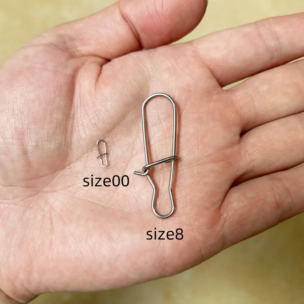 50 Stuks Rvs Vissen Snap Verslaafd Snap Pin Fastlock Clip Accessoires Visgerei Voor Barrel Swivel Lokken Haak