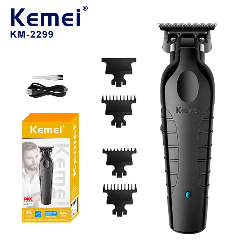 Kemei 2299 электрические машинки для стрижки волос мужской профессиональный беспроводной триммер для волос инструменты для формирования бороды перезаряжаемая машина для стрижки резьба
