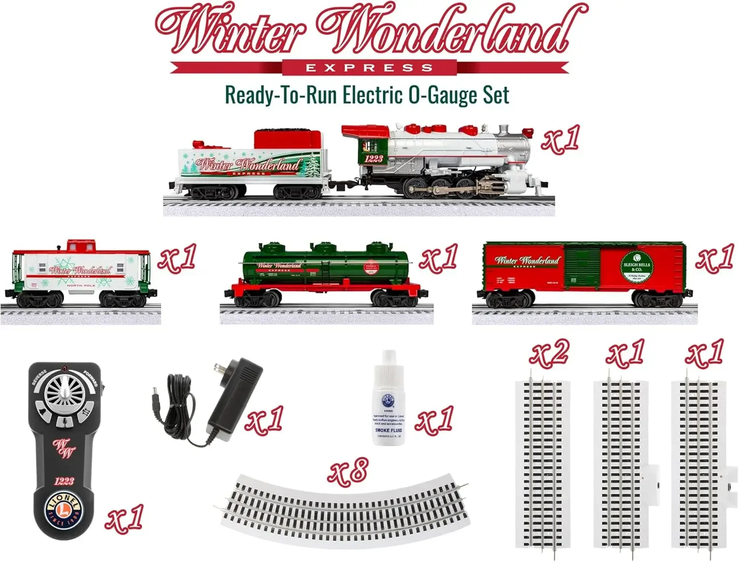 Tools.Winter Wonderland LionChief 5.0 Electric O Gauge Train Set with Bluetooth & Remote One Color