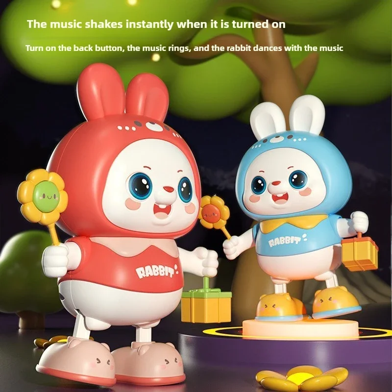Милый кролик, электронная игрушка, детские электронные домашние животные с музыкальным светом, игра в виде животных, лягушка, ходьба, танцы, движущиеся детские игрушки, 3-летние подарки