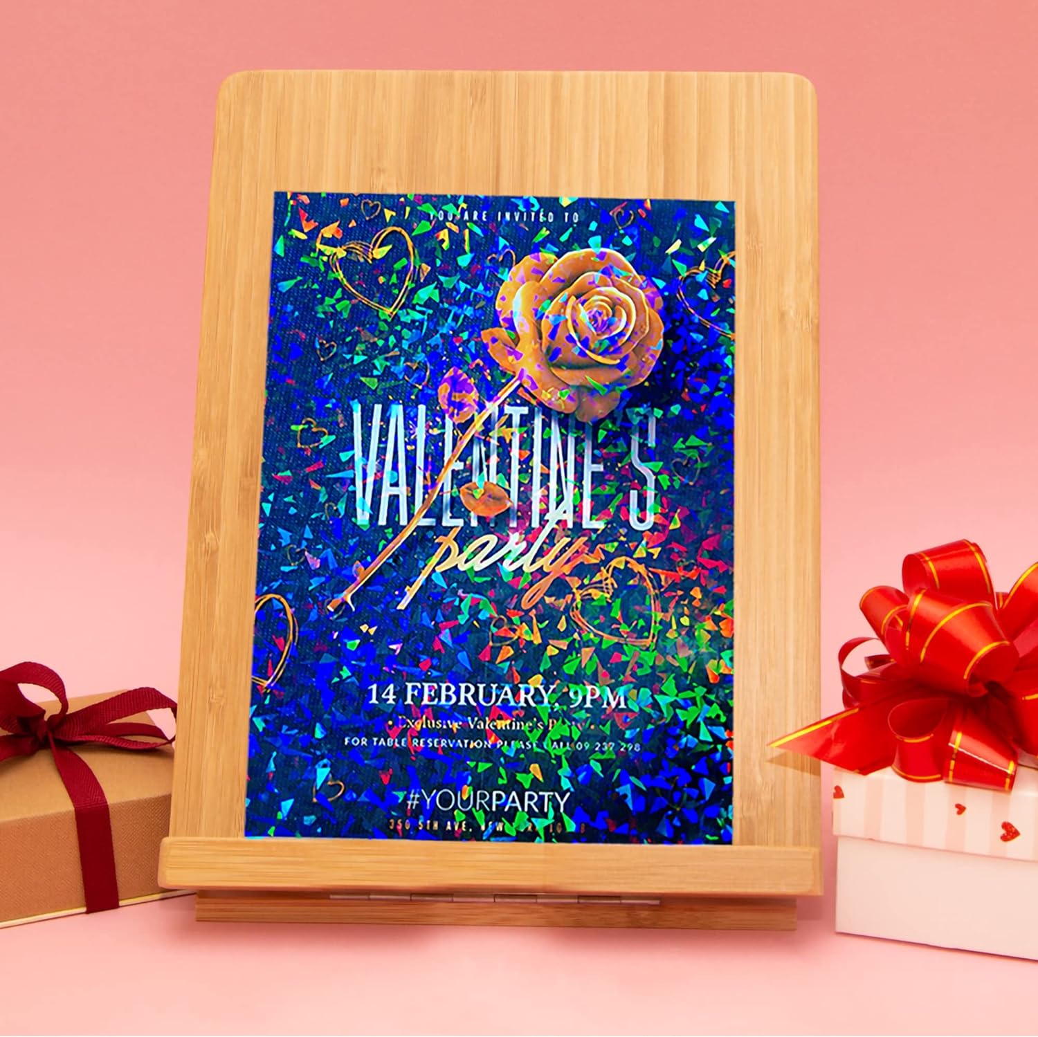 KRYON A4 20 Sheets Diamond Pattern Size:8.3x11.7 inch 210x297mm Holographic Sticker Paper Glitter Clear Cold Laminating Film