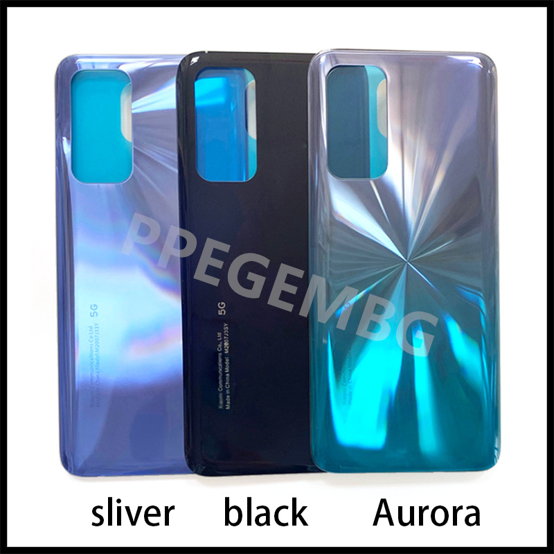 1 PCS สําหรับ Xiao Mi Mi 10T Mi10T Pro 5G M2007J3SY แบตเตอรี่โทรศัพท์ฝาครอบแผงกระจกด้านหลังประตูฝาปิด SHELL Case + กาว