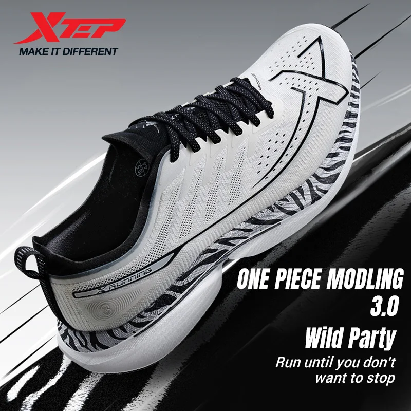 Xtep One Piece Modell 3.0 Herren-Laufschuhe, 2025, Frühling, bequeme Stabilität, Kissen, Rebound Racing, weiche Turnschuhe 875219110030