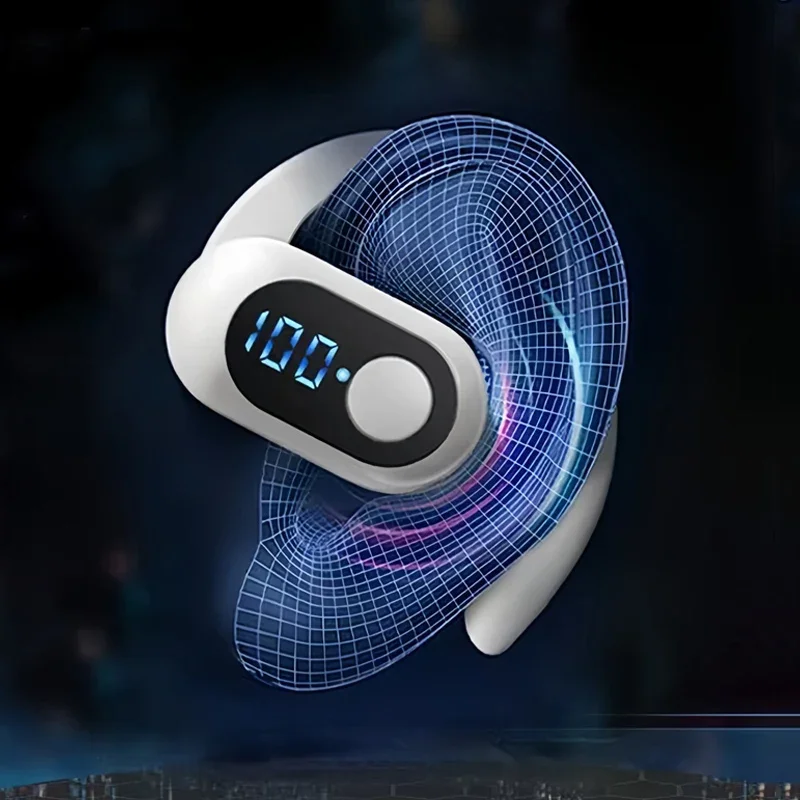 Bezprzewodowe słuchawki Bluetooth z mikrofonem Słuchawki przewodzące dźwięk przez powietrze Zestaw słuchawkowy z redukcją szumów do jazdy samochodem Audifonos