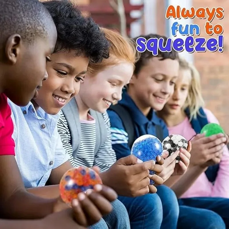 6 pièces Mini balles anti-Stress Squishy ensemble arc-en-ciel balle à presser EDC jouet sensoriel Fidget jouet Durable Non toxique balles à presser soulager le Stress