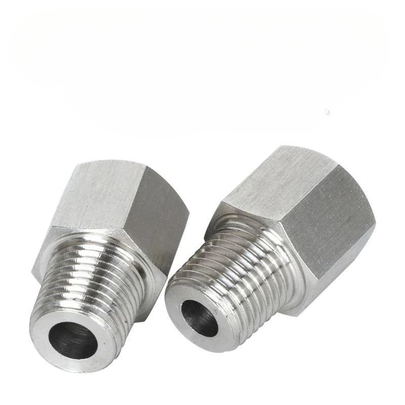 1/8 "1/4" 3/8 "1/2" BSP NPT หญิงชาย Hex ลด Bushing 304 สแตนเลสอะแดปเตอร์ข้อต่อแรงดันสูงสําหรับเครื่องวัดความดัน