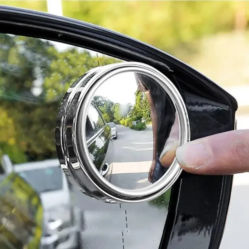 2 pezzi specchio per punto cieco regolabile a 360 gradi specchietto retrovisore ausiliario per auto specchietti grandangolari con cornice rotonda per retromarcia per auto