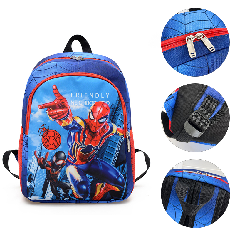 Disney Spider Man Backpack Large Capacity Children Cartoon Kindergarten Schoolbag For Boys Gift