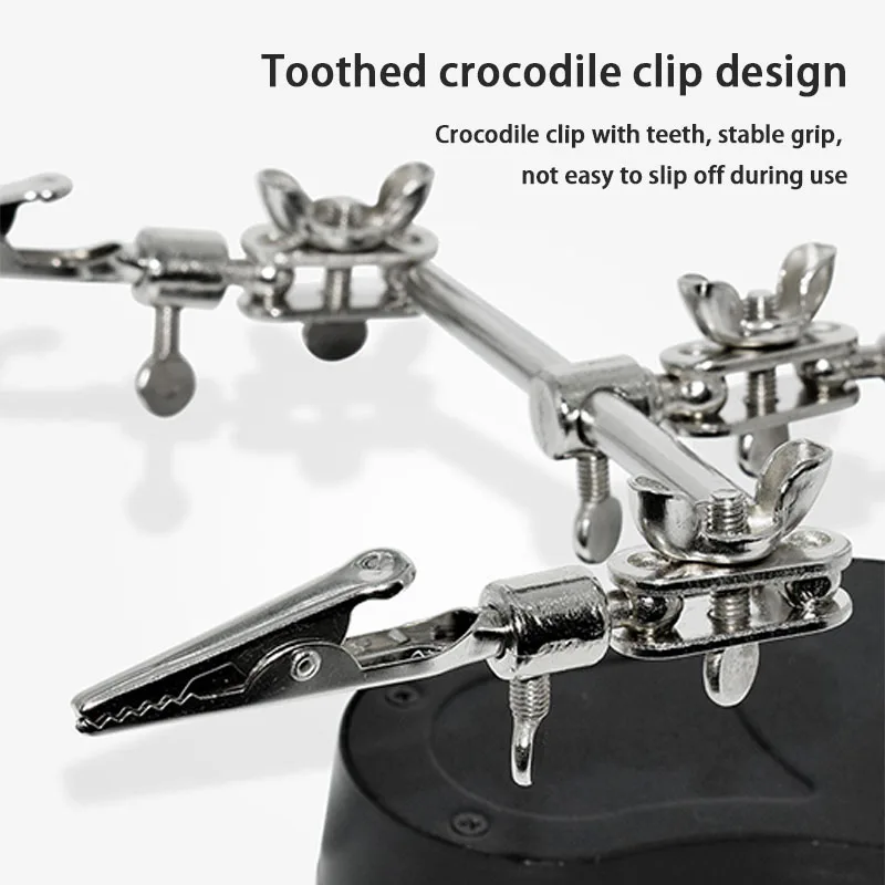 Magnifying glass with lamp and stand, 2 kinds of LED dimming, adjustable swivel arm, 180° option, for close repairs, crafts, etc