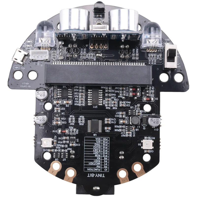Programmierbares EMECE-Roboter-Roboter-Kit basierend auf BBC Microbit V2 und V1 für STEM-Coding-Bildung mit aufladbarem Akku