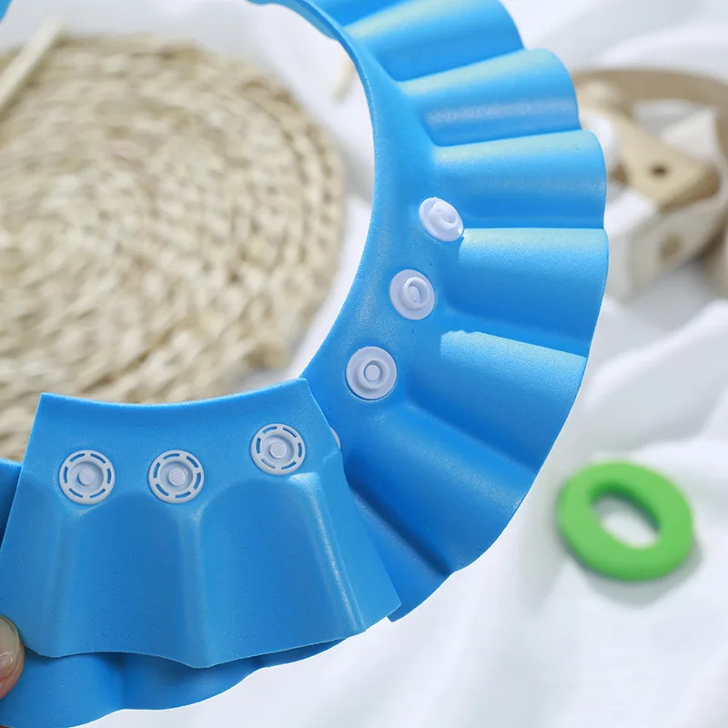Gorro suave para Baby Shower, gorro ajustable para lavar el cabello para niños, protección para los oídos, champú seguro para niños, ducha de baño, protege la cubierta de la cabeza