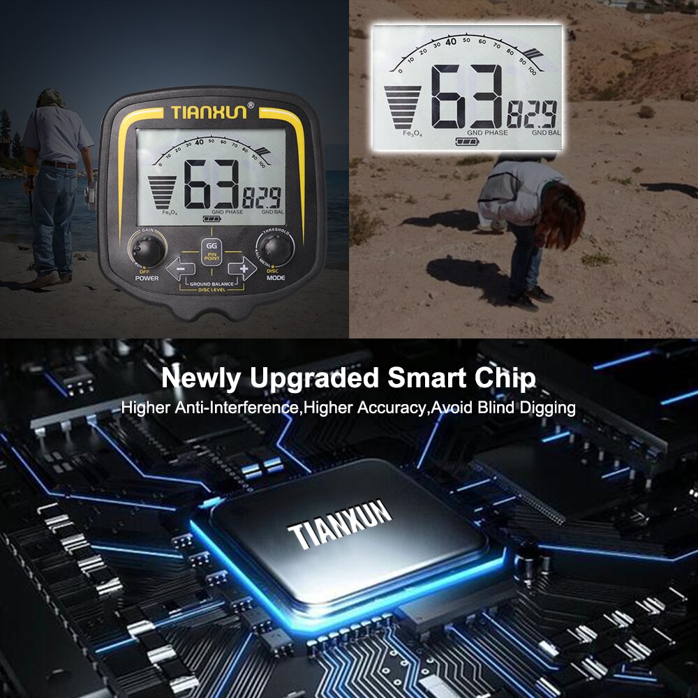 TX-850 Détecteur de Métaux EDF Professionnel Profondeur 2.5m Scanner Recherche Finder Or Détecteur Wisure Hunter Pinpointer 11 pouces