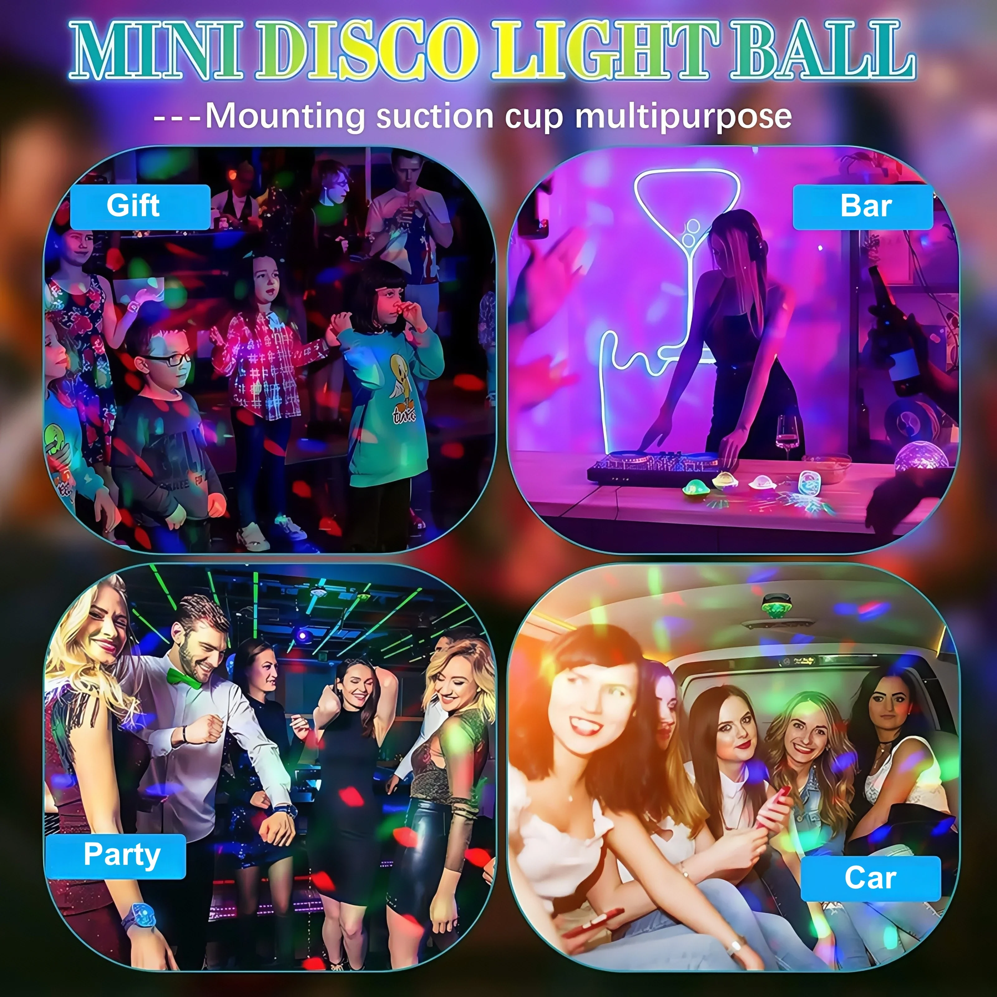 Portátil wearable pulso lâmpada ambiente luz de palco discoteca recarregável led colorido lâmpada controle som para discoteca ktv festa em casa barra