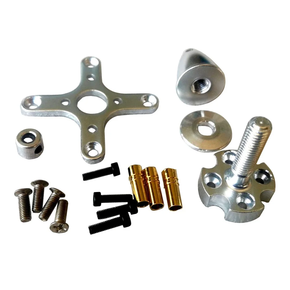 Aeromodeling Bullet Head Paddle Clamp Φ4.0 Shaft M6 with 3.5MM Banana plugs Brushless Outrunner Motor Mount X type Cross holder