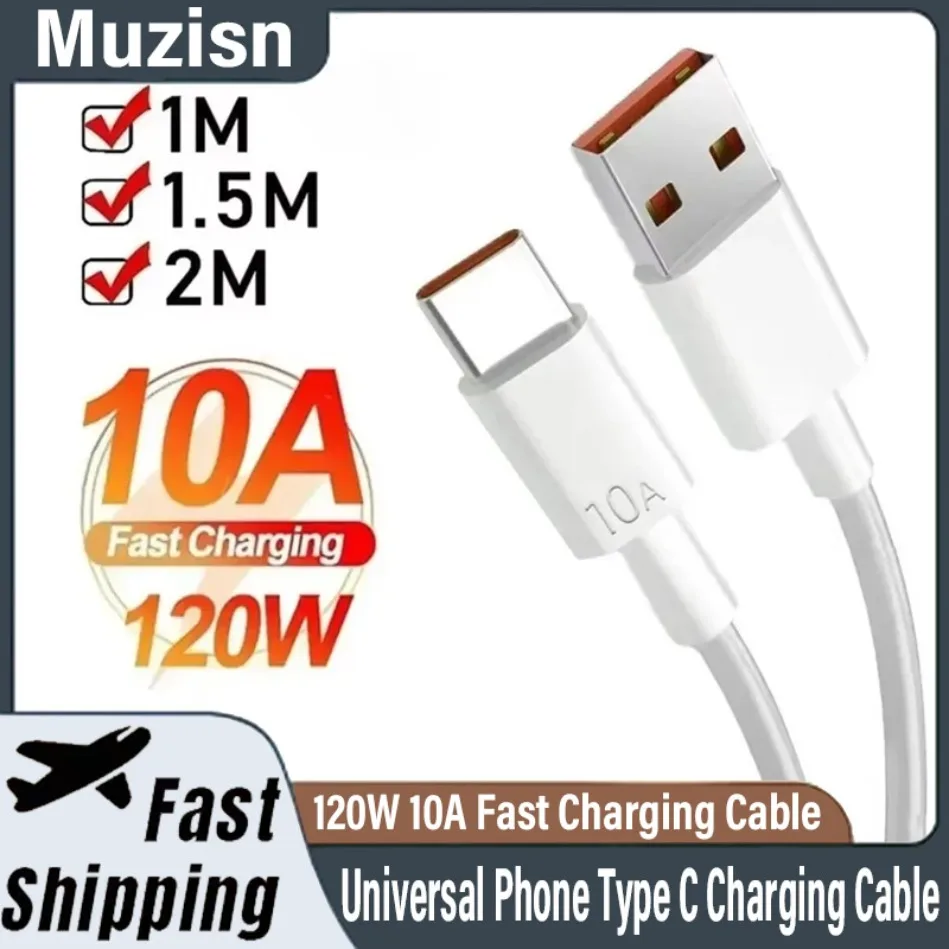Cable de datos USB C de carga rápida Universal, Cable USB tipo C de 120W, 1M/1,5 M/2M para Xiaomi Smasung S24 S23 Huawei P70 Honor