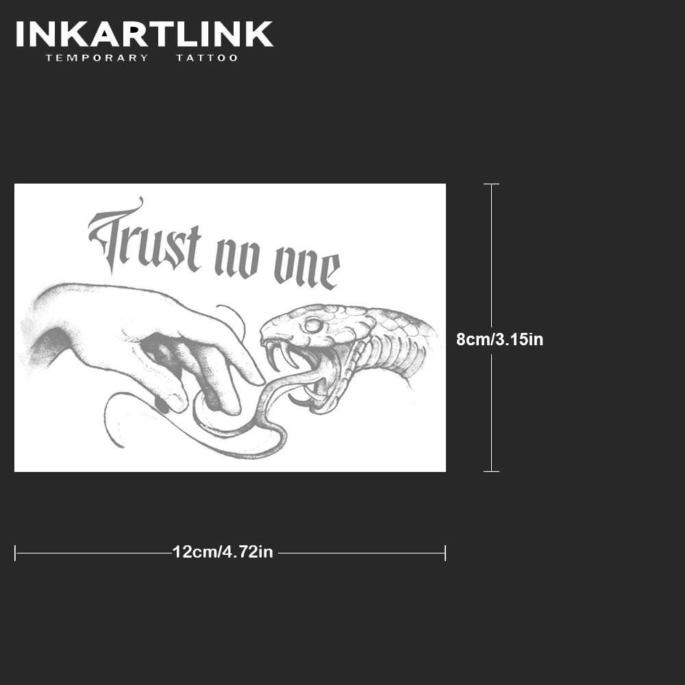 Tatuaje temporal de mano y serpiente, dura hasta 15 días, nueva tecnología, pegatina semipermanente mágica impermeable.